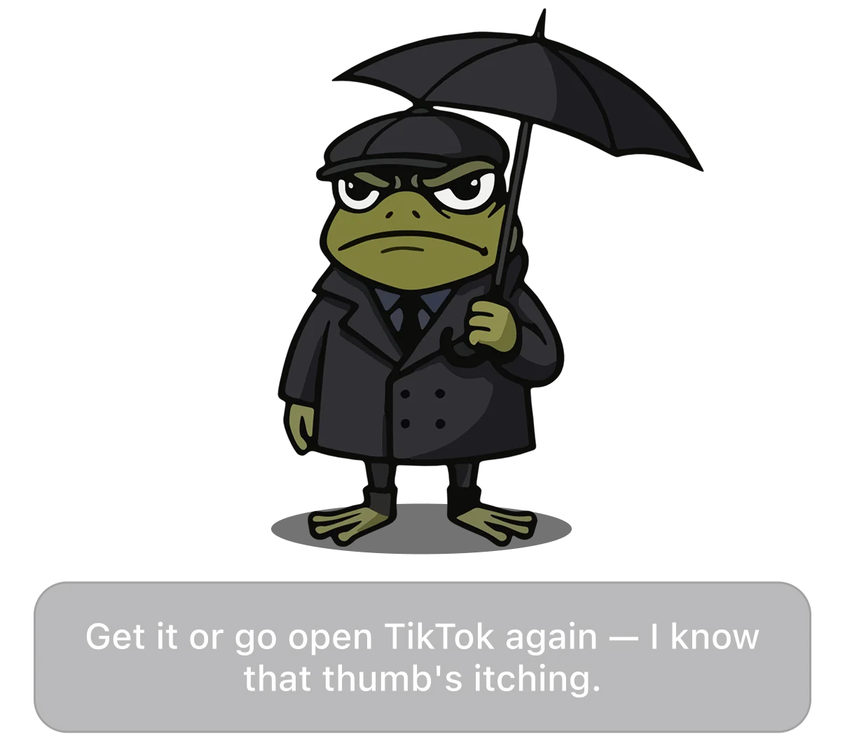 Frogged frog mascot giving a thumbs up